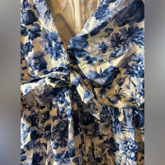 Abercrombie & Fitch Blue Floral Dress - Picture 4 of 4